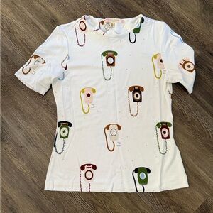 Ted Baker Vintage Phone Print Top